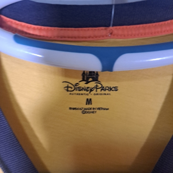 Yellow Disneyland Mickey Mouse Tee With Navy Blue Details Size Small - Picture 4 of 6